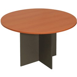 RAPID WORKER ROUND MEETING TABLE 900MM DIA X 730MM H CHERRY IRONSTONE