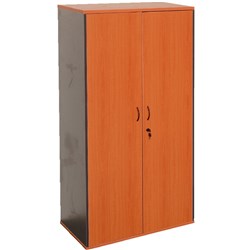 RAPID WORKER STORAGE CUPBOARD 900W X 450D X 1800H LOCKABLE CHERRY IRONSTONE