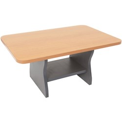 Rapid Worker Coffee Table 425Hx900Wx600D Beech and Ironstone