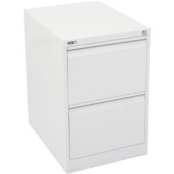 GO 2 DRAWER FILING CABINET 705MMH X 460MMW X 620MMD ASSEMBLED WHITE CHINA