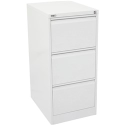 GO 3 DRAWER FILING CABINET 1016MMH X 460MMW X 620MMD ASSEMBLED WHITE CHINA
