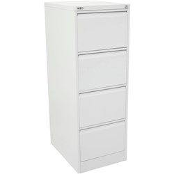 GO 4 DRAWER FILING CABINET 1321H X 460MMW X620MMD WHITE CHINA