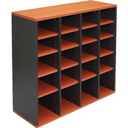 PIGEON HOLE UNIT DELETED 20 HOLES CHERRY/ IRONSTONE 1040W X 380D X 1040H