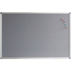 Rapidline Pinboard  1200x900mm Aluminium Frame Grey Fabric