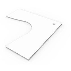 Cockpit Corner Melamine Desk Top Only 1500Wx1500Wx700D 25mm Thick White