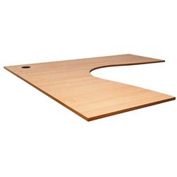 RAPID SPAN TABLE TOP ONLY SUIT CNR W/STATION 1800MM X 1500MM X700MMD X25MMT BEECH