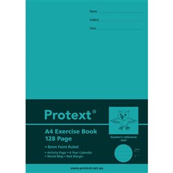 11536PROTEXT EXERCISE BOOK A4 FF8mm Ruled 128pgs - Owl