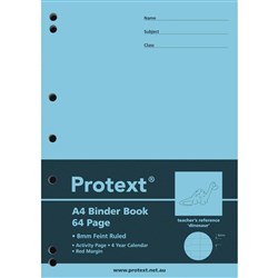 PROTEXT BINDER BOOK A4 8mm Ruled 64pgs - Dinosaur