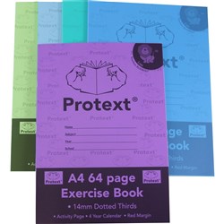 PROTEXT EXERCISE BOOK A4 64pgs 14mm D T Lion