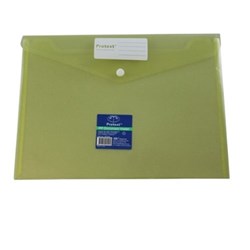 Protext Poly Document Envelope Button Closure A4 Yellow