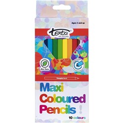 TEXTA MAXI TRIANGULAR PENCILS Assorted