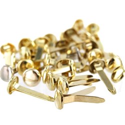 ESSELTE PAPER FASTENERS 19MM BRASS COATED  BOX 200 ROUND HEAD