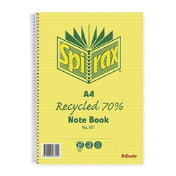 NOTEBOOK SPIRAX 811 RECYCLED A4 240PG