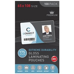 IBICO LAMINATING POUCHES LUGGAGE TAG 175 MICRON SLOTTED
