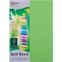 QUILL XL MULTIBOARD A4 LIME 50PK 210GSM  90307