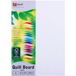 QUILL XL BOARD A4 WHITE 200gsm PK100