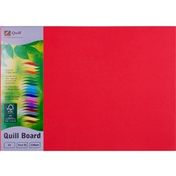 Quill Board 210GSM A3 Red Pack of 25