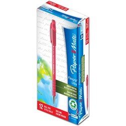 PAPERMATE FLEXGRIP BALLPOINT Pen Medium Red retratable