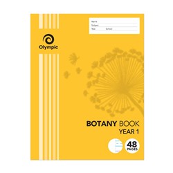 OLYMPIC BOTANY BOOK 225 X175MM YR 1 QLD RULED 48PAGE 140785 T2Y14 BTS