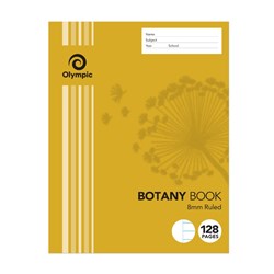 OLYMPIC BOTANY BOOK 225 X175MM 8MM RULED 128PG 140790 T2812 BTS