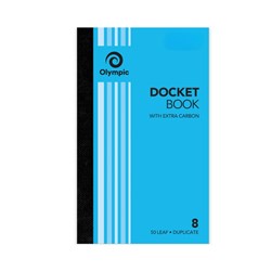 OLYMPIC DOCKET BOOK 8 DUPLICATE CARBON 200x125mm 50 Dockets