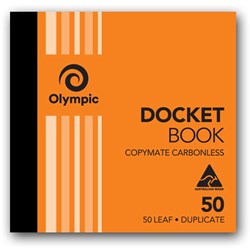 Olympic 50 Carbonless Book Duplicate 100x125mm Docket 50 Leaf