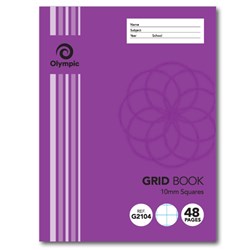 OLYMPIC GRID BOOK 225 X 175MM 10MM GRID 48 PAGE 140792 G2104 BTS