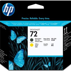 HP 72 PRINTHEAD Matt Black and Yellow