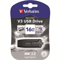 VERBATIM STORE N GO Version 3 V3 Flash Drive/ USB 16gb