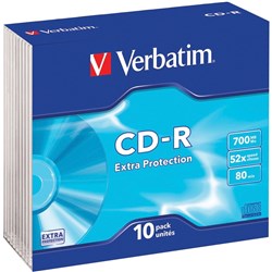 VERBATIM CD-R 700MB  10PK SLIM CASE 52X
