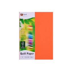 QUILL A4 XL MULTIOFFICE PAPER 80gsm Orange  90061 PACK 100 SHEETS