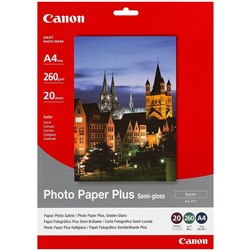 CANON PHOTO PAPER PLUS SEMI GLOSS CARDS A4 260GSM 20 SHEETS *
