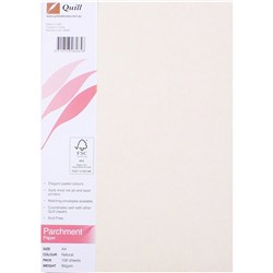 QUILL A4 PARCHMENT PAPER 90GSM NATURAL PACK 100 06265