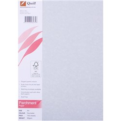 QUILL A4 PARCHMENT PAPER 90 GSM GUNMETAL PK 100 06275