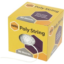 POLY STRING 80M WHITE POLY