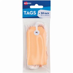 AVERY TAG-IT DURABLE TABS Shipping Tag Pastel Peach Size 3 Pack of 24