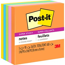 POST-IT SUPER STICKY 6545SSUC RIO DE JANIERO 76 X 76MM * PACK OF 5