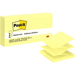 POST IT POP UP NOTES LINEDR335 YELLOW 73X73 PK6 R335-YL