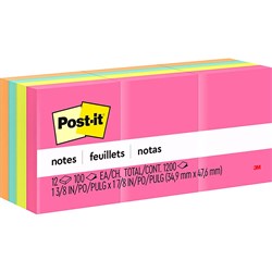 653AN POST-IT 653AN NOTES 36mm X 48mm capetown 4 x colou pack of 12