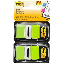 POST IT FLAG 680-BG2 BRIGHT GREEN TWIN PACK