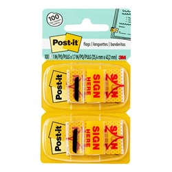 POSTIT FLAGS SIGN HERE 680SH2 680SH2 2 PACK