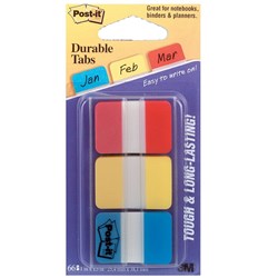POST IT DURABLE INDEX TAB PK66 686-RYB red,yellow.blue
