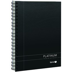 SPIRAX 400 PLATINUM NOTEBOOK A4 RULED 90GSM SIDE BOUND 200 PAGE BLACK