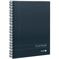 SPIRAX 401 PLATINUM NOTEBOOK A5 RULED 90GSM SIDE BOUND 200 PAGE BLACK