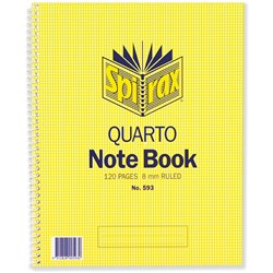 NOTEBOOK SPIRAX 593 QTO 252X200MM 120 PAGE SIDE BOUND