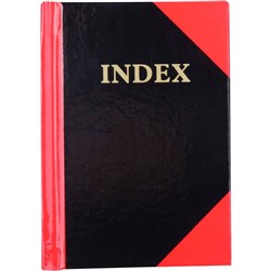 RED AND BLACK NOTEBOOK Gloss Cover A7 Indexed 100 Leaf Cumberland