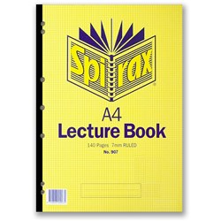 SPIRAX LECTURE PAD 907 A4 140pg 7 HOLE PUNCHED CVC