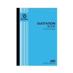 OLYMPIC QUOTE BOOK 650 DUP 50L A4