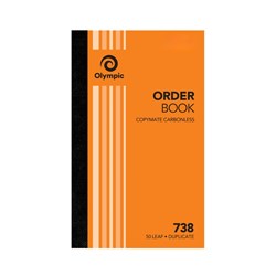 OLYMPIC ORDER BOOK 738 C/LESS DUP * 200 X 125