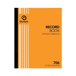 OLYMPIC RECORD BOOK 706 C/LESS DUP 250 X 200